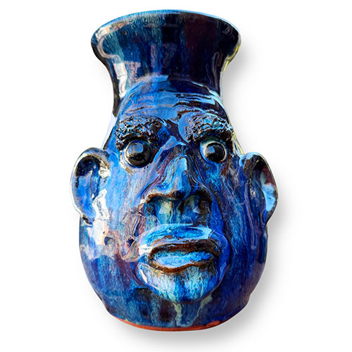 Billy Joe Craven 7" Blue Face Vase DP5966